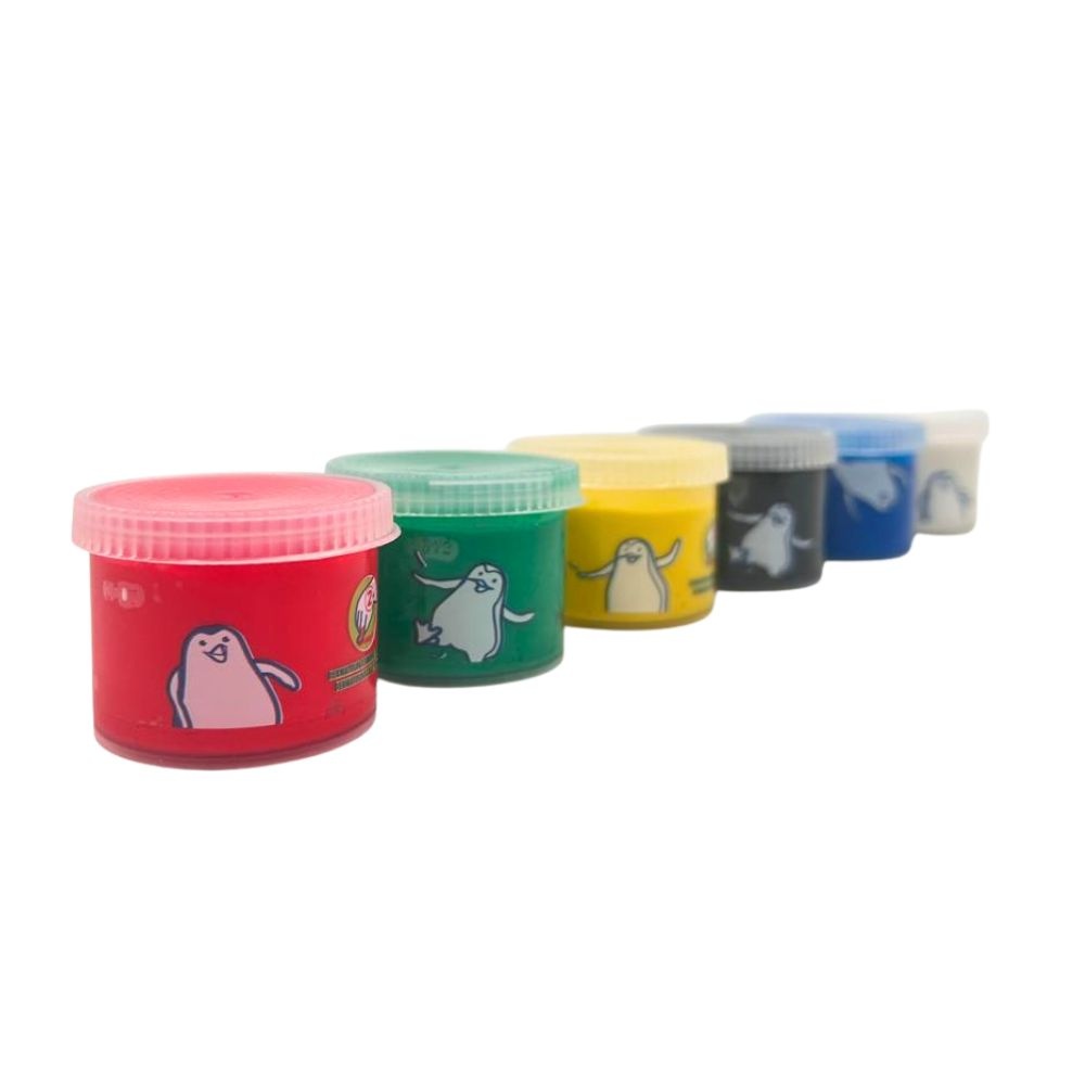 Toy Color - Superwashable & Non-Toxic Fingerpaint for Kids - 6 x 50ml Pots - Image 3