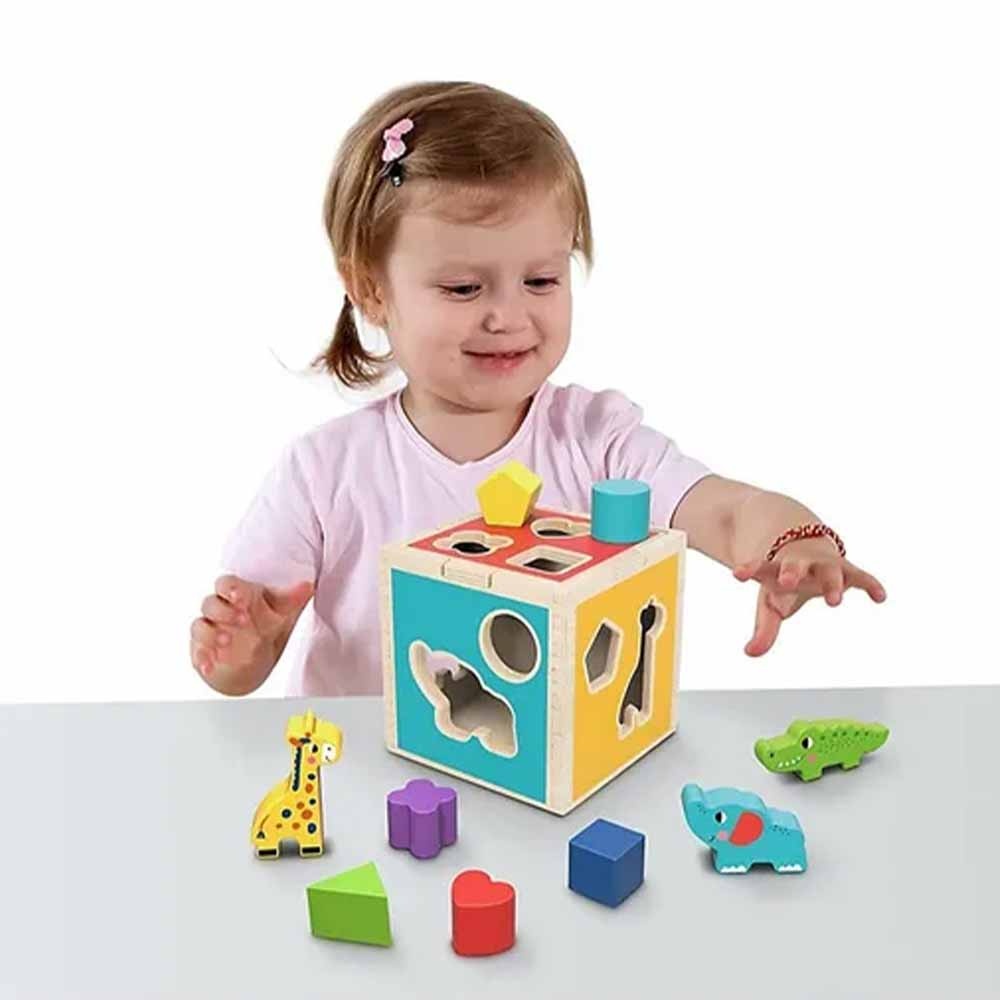TookyToy - Animal Shape Sorter with Wooden Blocks - Image 2