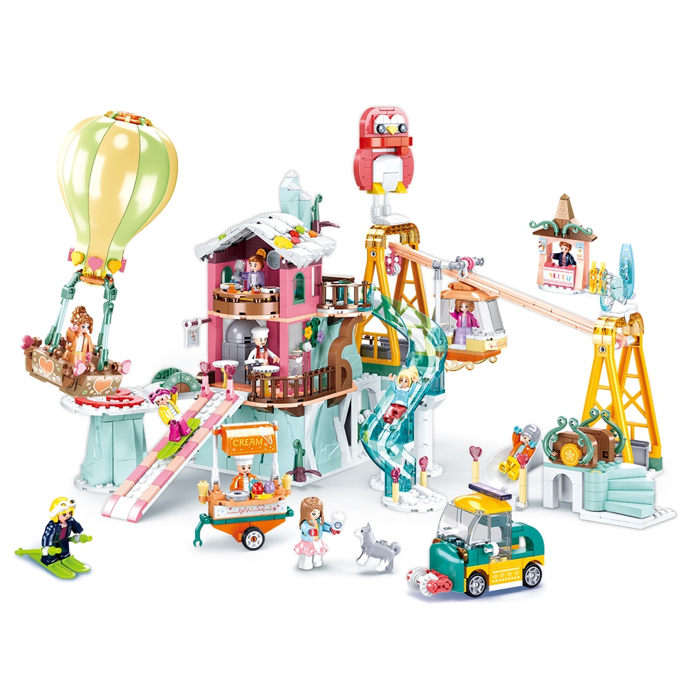 Sluban Building Set: Winter Travel In Snow - Ski Field - 1065pcs - Image 2