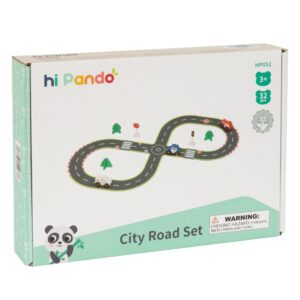 hi Pando - Wooden City Road Puzzle Set - 32pcs