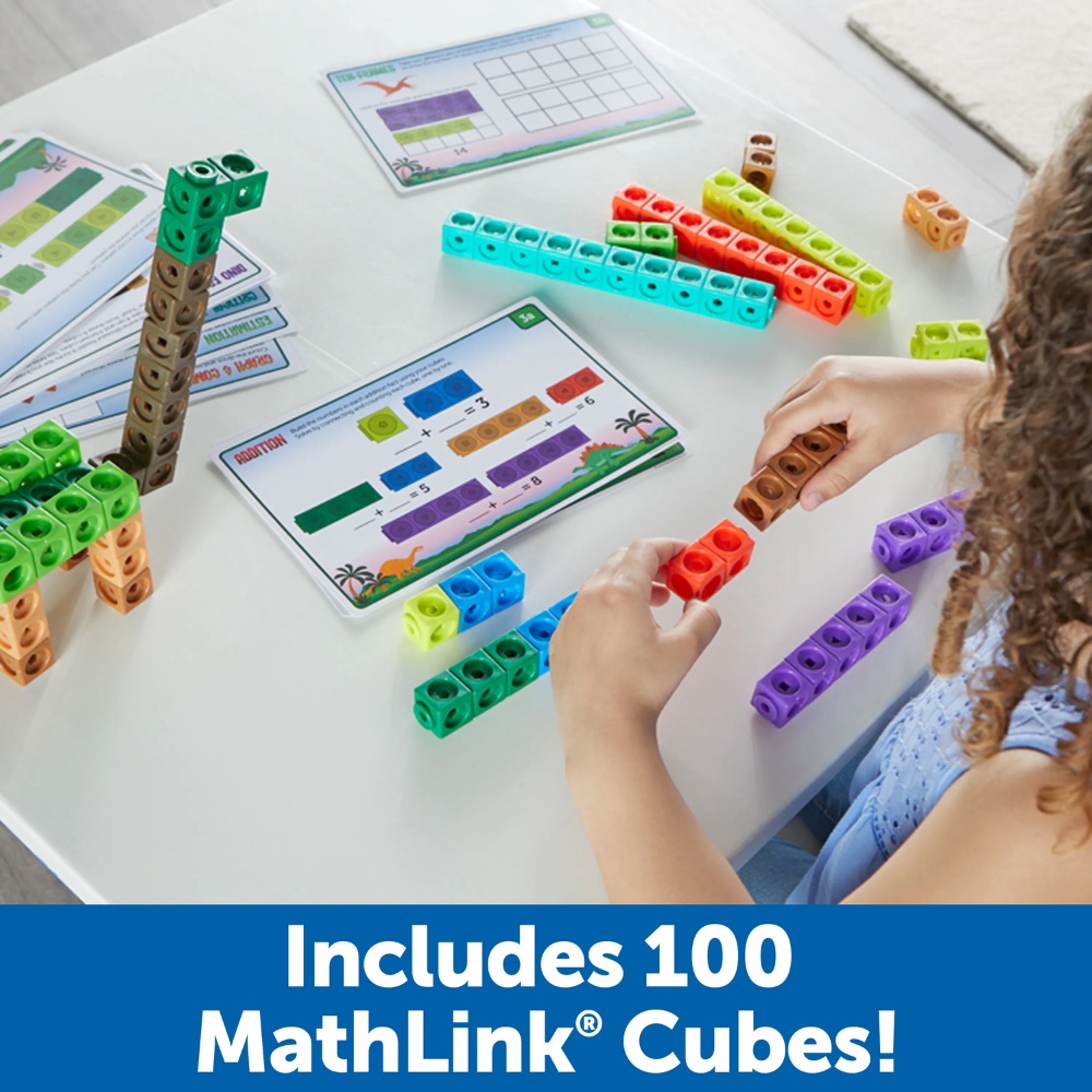 Learning Resources - MathLink® Cubes Early Maths Activity Set - Dino Time - Image 4