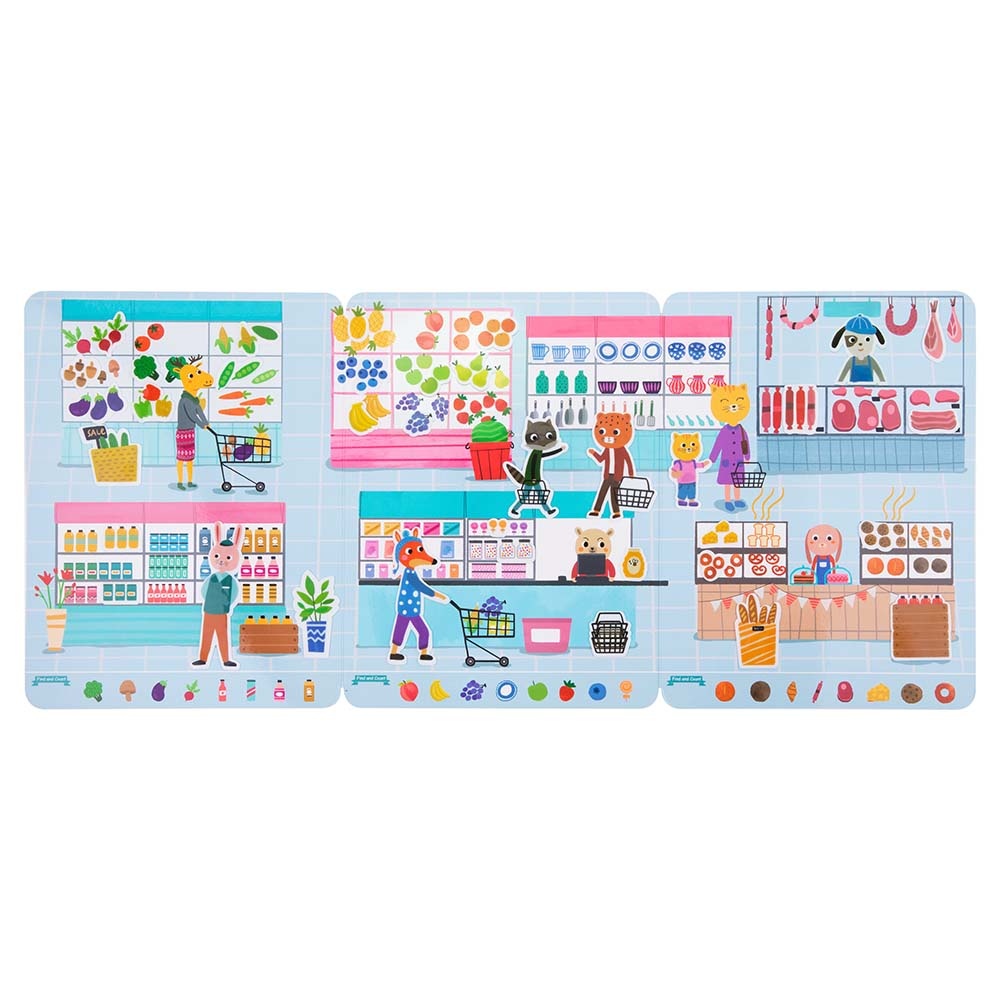 TookyToy - Silicone Sticker Book - Animal Market - Image 4