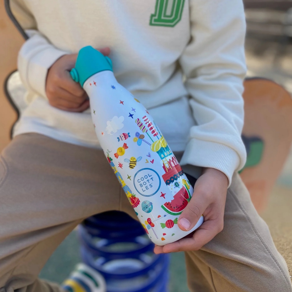 Cool Bottles - Kids Triple-Insulated Water Bottle - Candy Land 350ml - Image 2