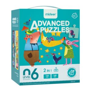 Mideer - Level Up Jigsaw Puzzle for Kids - 2-in-1 - Level 6 The World Imagination