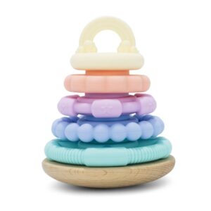 Jellystone Designs - Rainbow Wobble Stacker Silicone Toy - Pastel