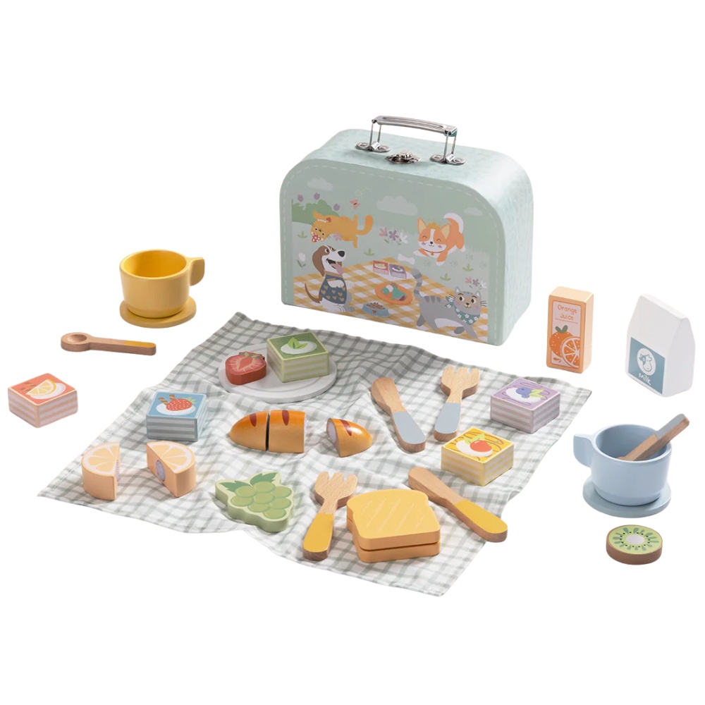 TookyToy - Picnic Basket Set & Play Food - 31pcs - Image 9