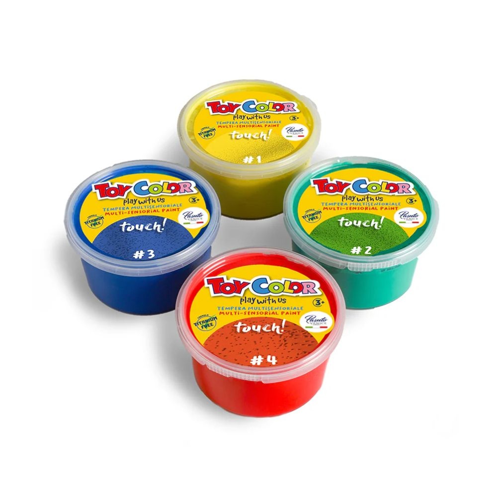 Toy Color - Multisensorial Tempera Paint - 6 x 180ml - Superwashable Sensory Paint for Kids - Image 2