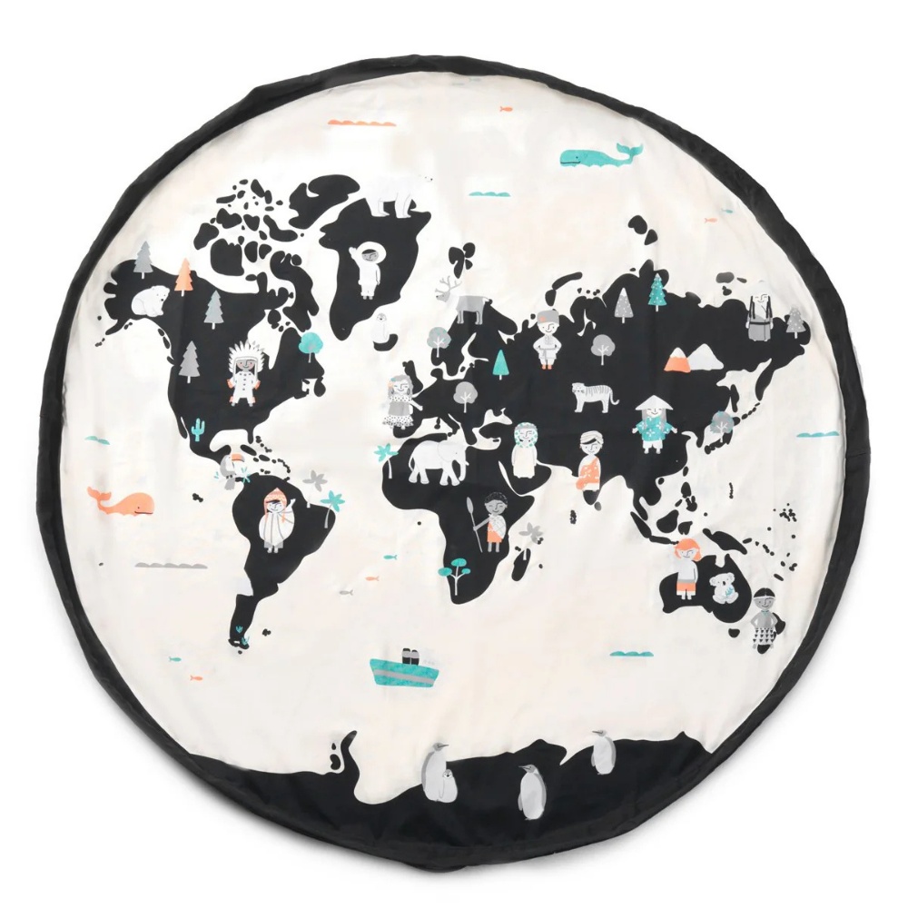 Play&Go - 3-in-1 Playmat & Toy Bag - Worldmap Colour