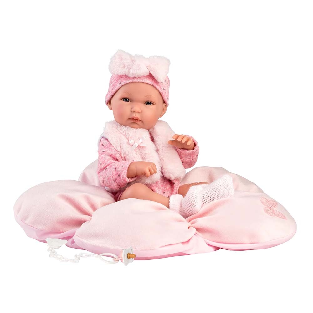 Llorens - Anatomically Correct Baby Girl Doll with Clothing & Cushion: Bimba - 35cm - Image 3