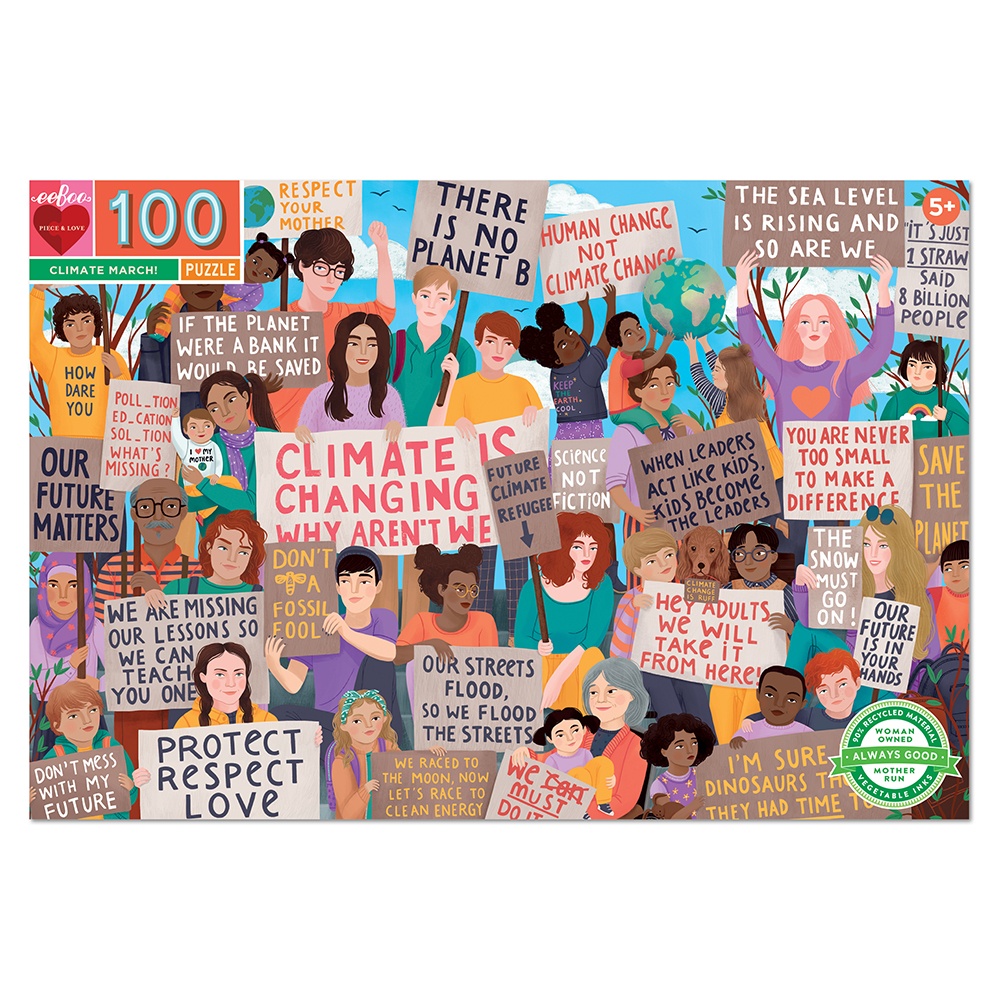 eeBoo - Climate March - 100 Piece Jigsaw Puzzle for Kids -** - Image 6