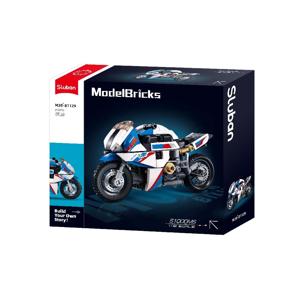 Sluban Building Set: Model Bricks - S1000MS Motorcycle - 242pcs