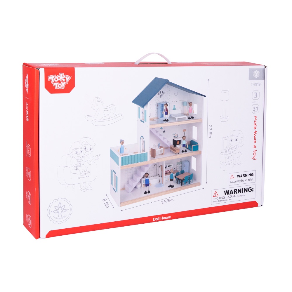 TookyToy - 3-Storey Doll House & Accessories - Image 8