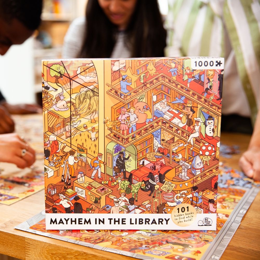 Big Potato Games - Mayhem at the Library - 101 Hidden Book Titles - Jigsaw Puzzle - 1000pcs - Image 4