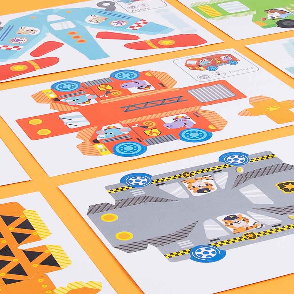 TookyToy - Let's Fold 3D Origami Paper Kit - Traffic - Image 4