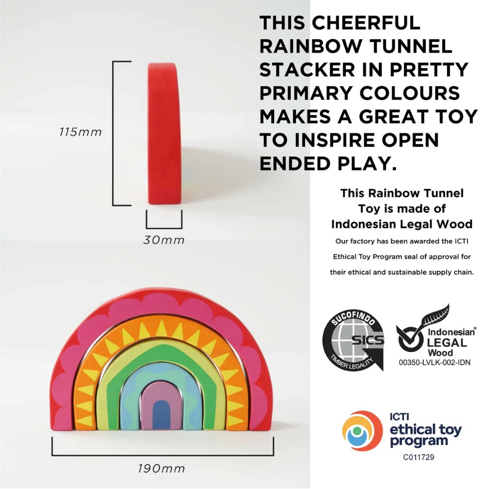 Le Toy Van - Rainbow Tunnel Toy - Image 7