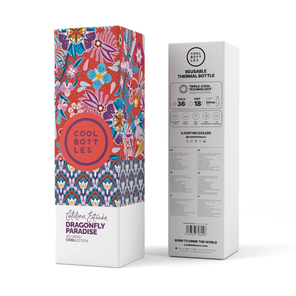 Cool Bottles - Triple-Insulated Water Bottle - Dragonfly Paradise 500ml - Image 5