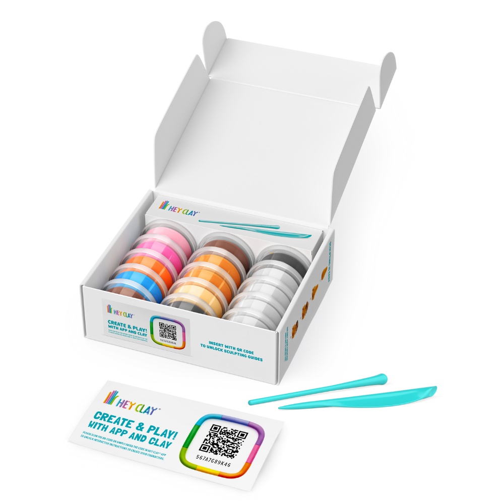 Hey Clay - Modelling Air-Dry Clay with Fun Interactive App - Dog Buddies, 15 cans - Image 4