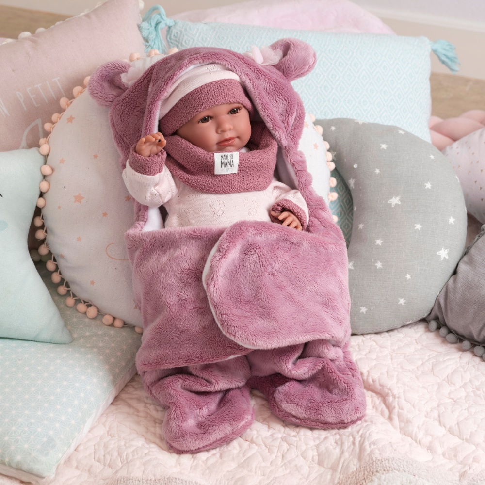 Llorens - Baby Girl Doll with Crying Mechanism, Clothing & Sleeping-bag: Mimi - 42cm - Image 2