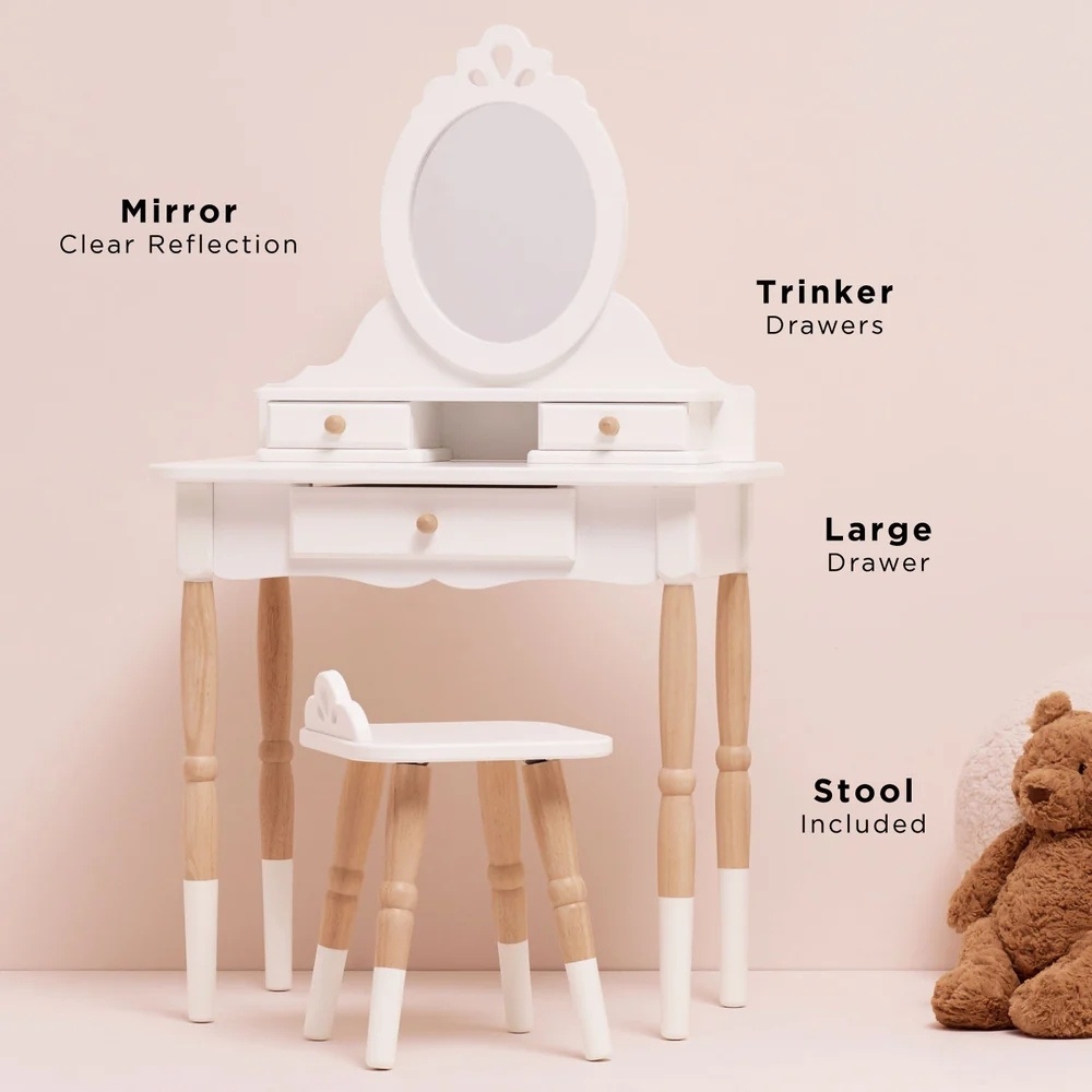 Le Toy Van - Dressing-up Vanity Table & Stool - Image 3