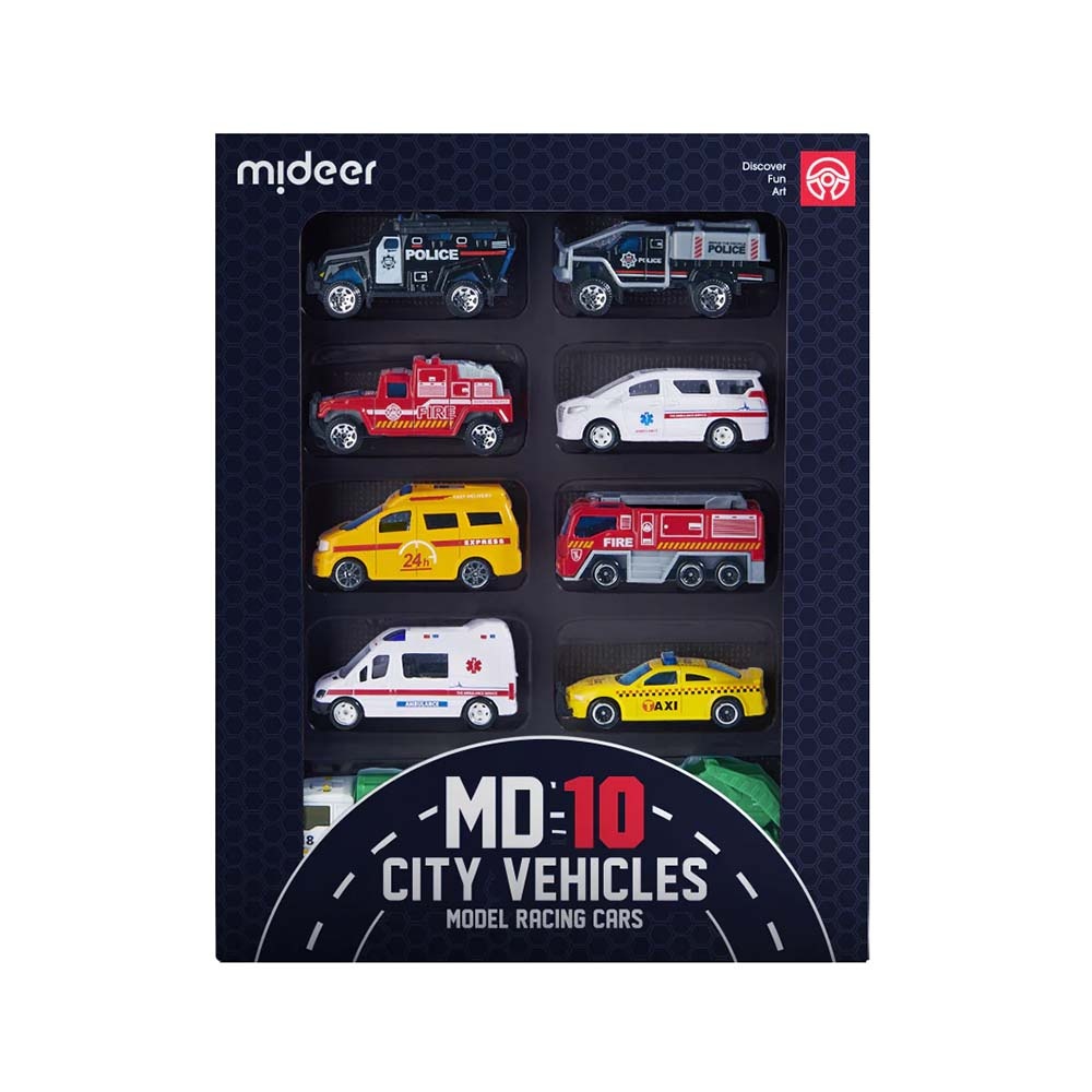 Mideer - Alloy Racing Cars - City Vehicles Toy Cars for Kids 10pcs - Image 4