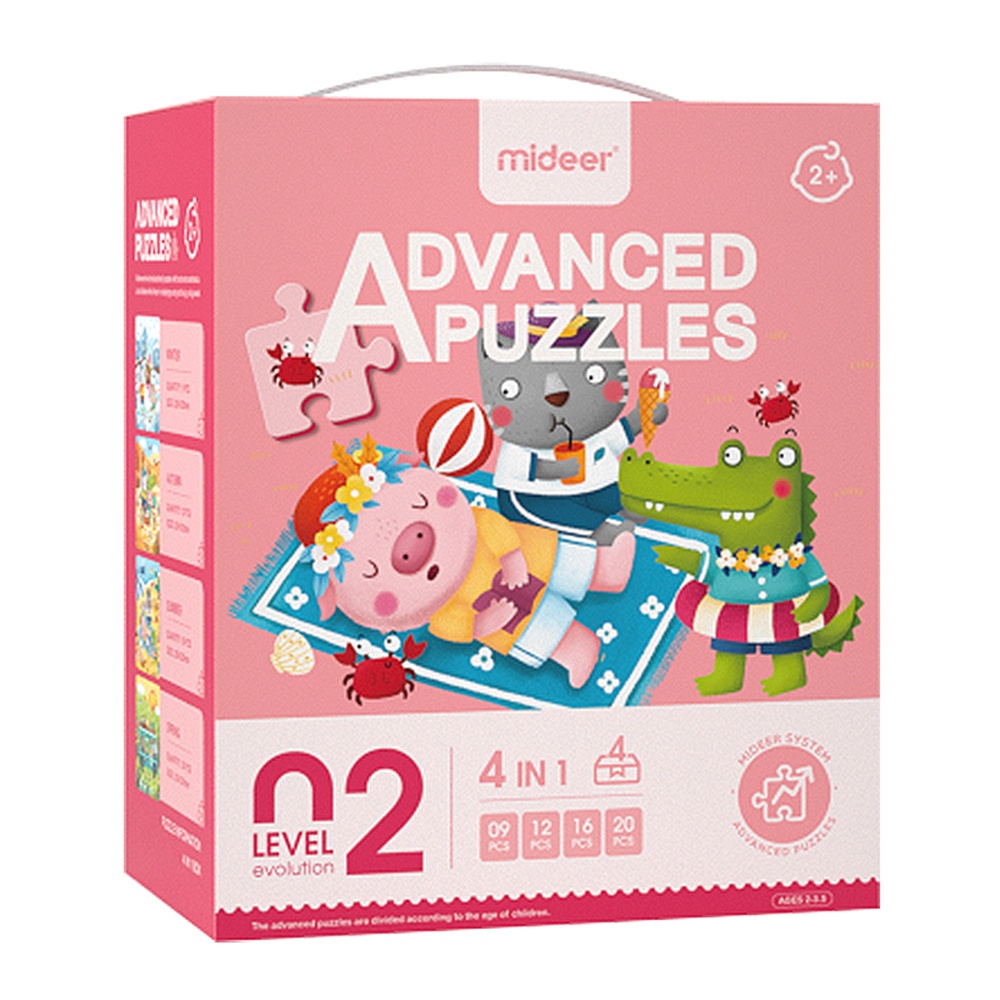 Mideer - Level Up Puzzles - 4-in-1 - Level 2 Seasons