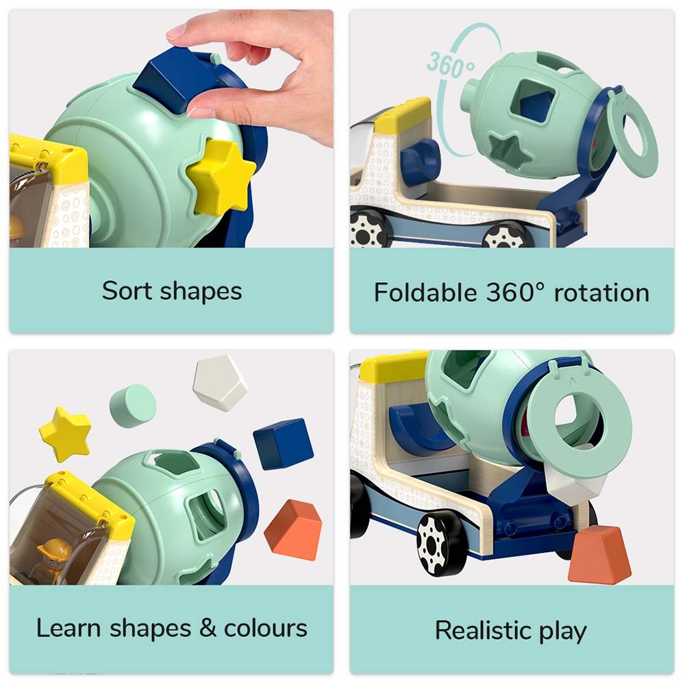 TopBright - Shape Sorting Truck with Wooden Blocks for Toddlers-** - Image 8