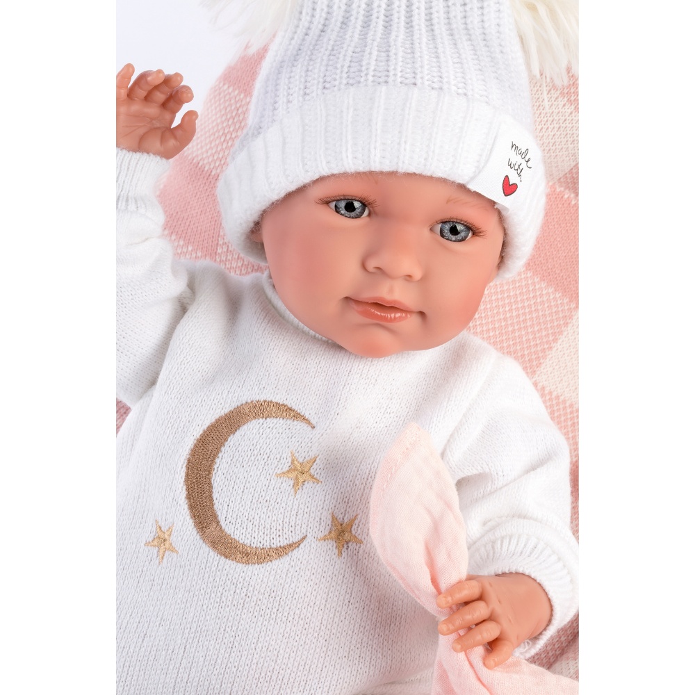 Llorens - Baby Girl Doll with Crying Mechanism, Clothing & Bed Cushion: Mimi - 42cm - Image 5
