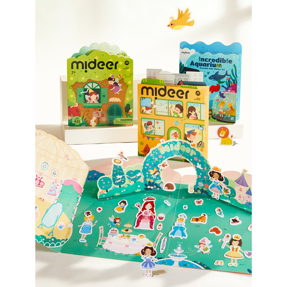 Mideer - Reusable Jelly Sticker Set - Princess Dess-Up - 61pcs - Image 7