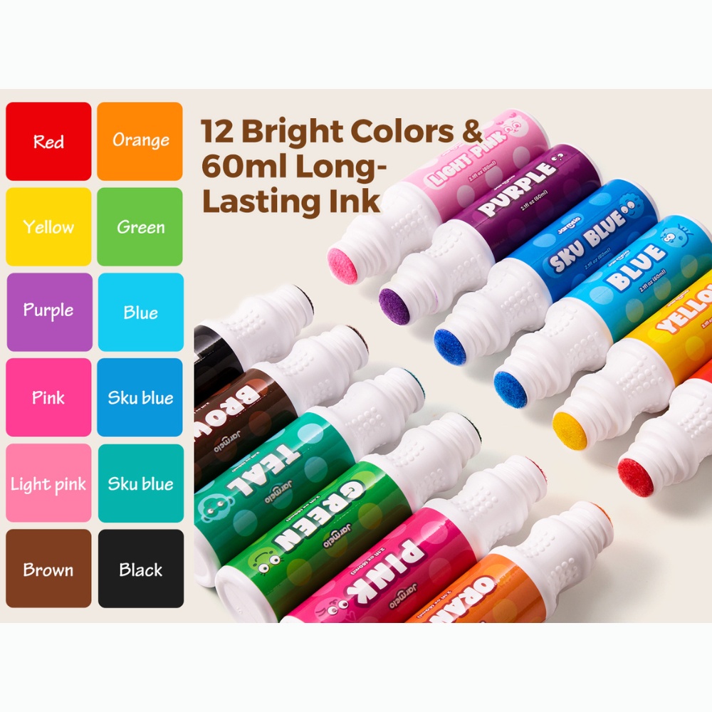 Jar Meló - Dot Painting Art Markers - 12 Colours - Image 4