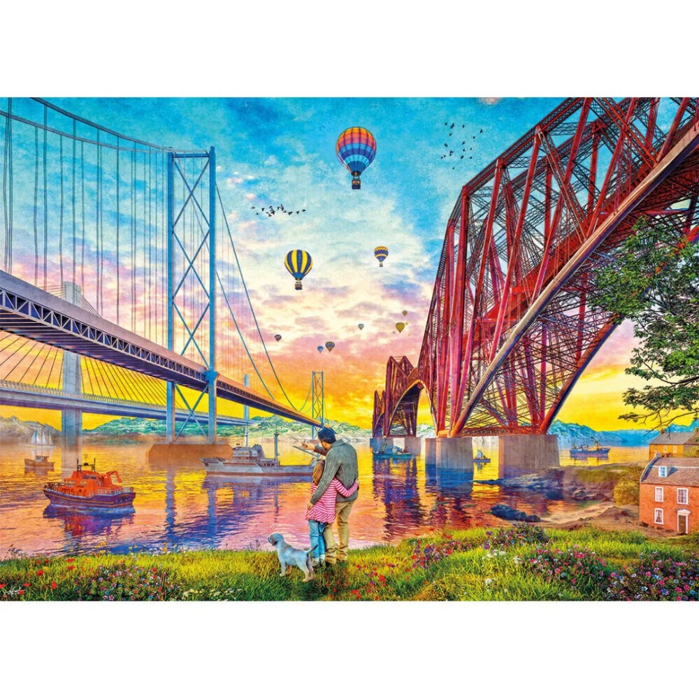 Gibsons - Three Bridges Crossing - 1000 Piece Jigsaw Puzzle - Image 4