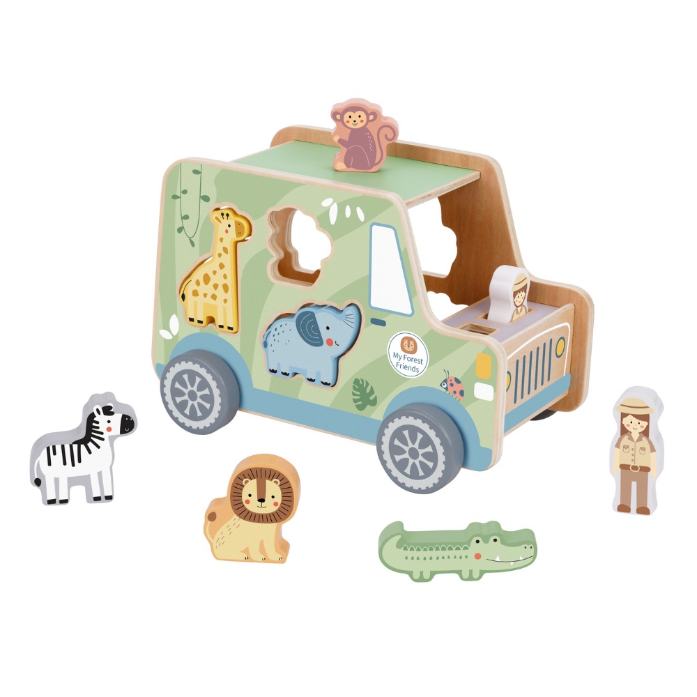 TookyToy - My Animal Friends - Safari Jeep Shape Sorting Toy 8pcs - Image 5
