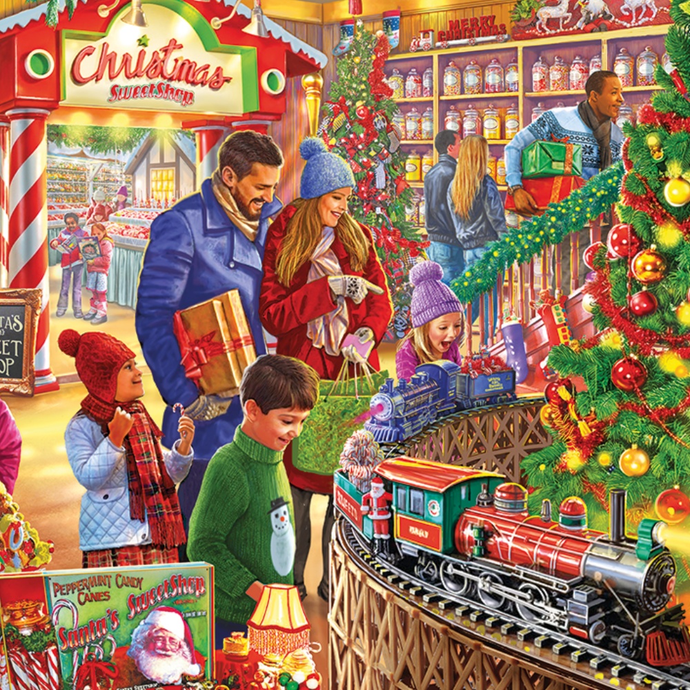 Gibsons - Santa's Sweetshop - 1000 Piece Jigsaw Puzzle - Image 3