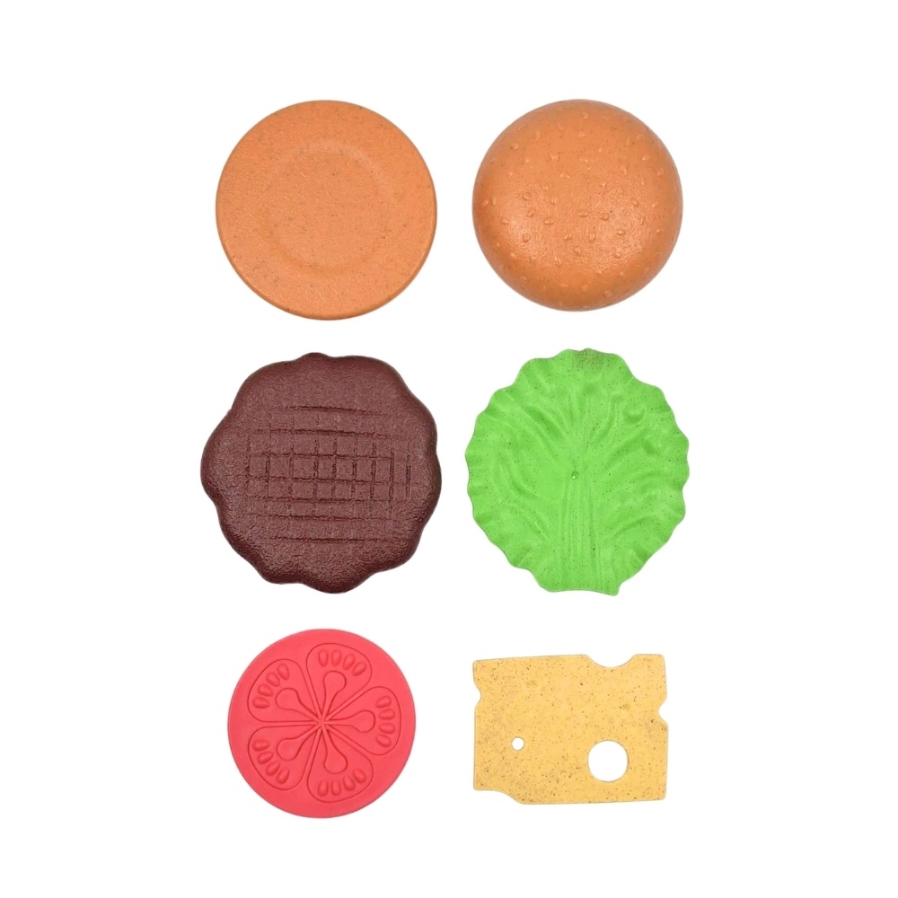 Mingli Toys - Pretend & Play Food - Hamburger Set - Eco-friendly - 25 Pieces - Image 3
