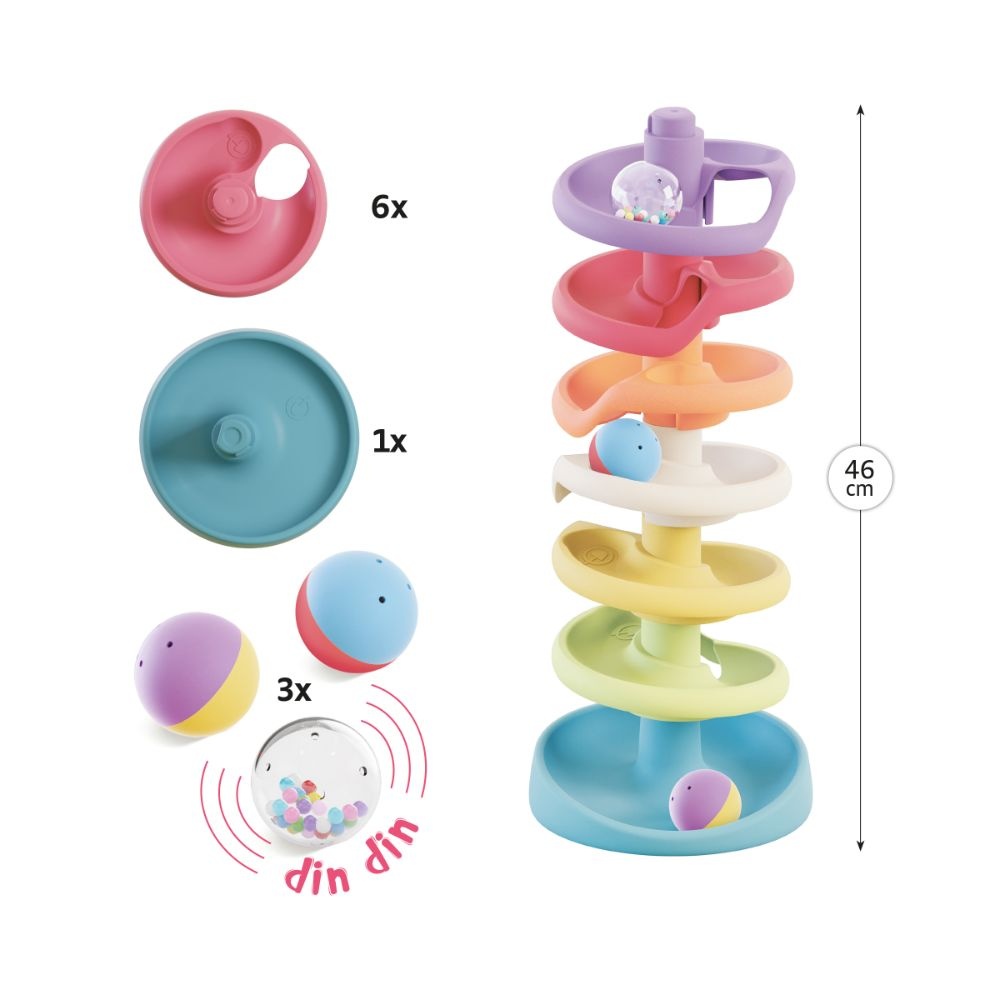 Quercetti - Eco-Friendly Spiral Tower Ball Run Baby Toy - Image 4