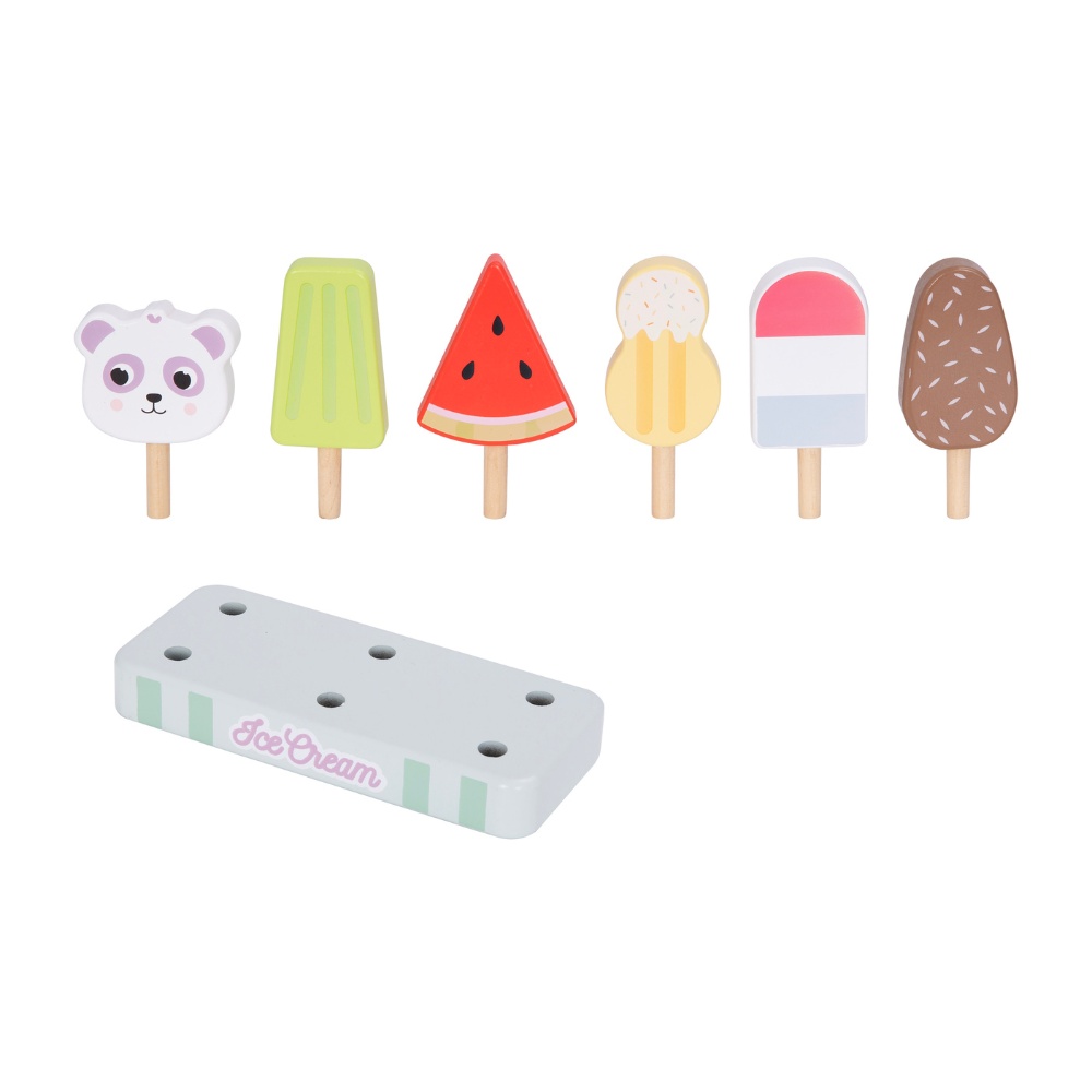 hi Pando - Pretend & Play Wooden Ice Cream Set - 7pcs - Image 2