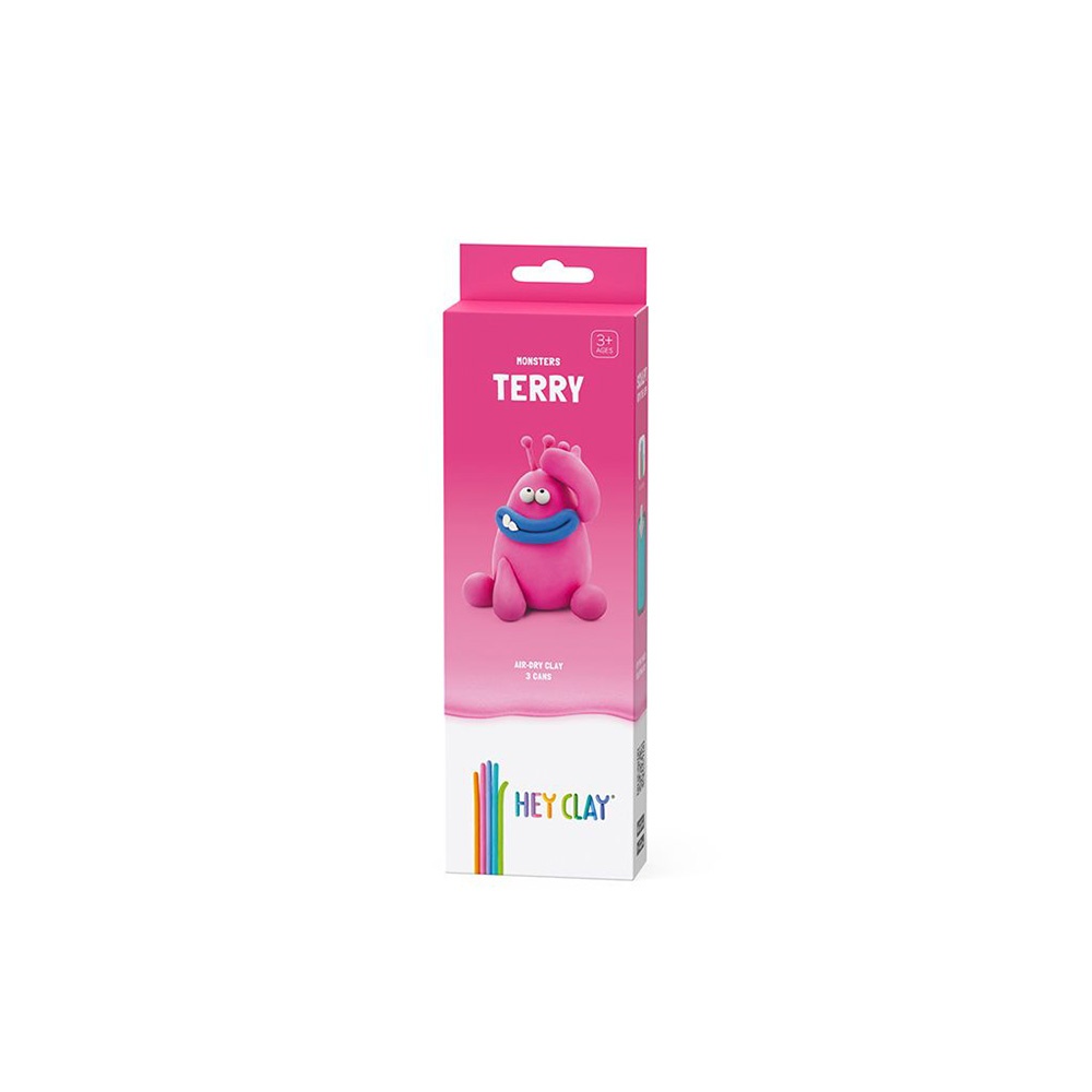 Hey Clay - Modelling Air-Dry Clay with Fun Interactive App - Terry, series Monsters, 3 cans - Image 5