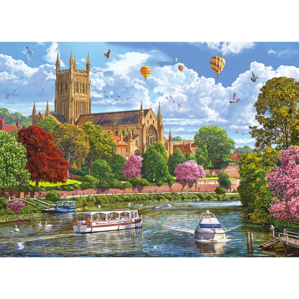 Gibsons - Worcester from the River - 1000 Piece Jigsaw Puzzle - Image 2