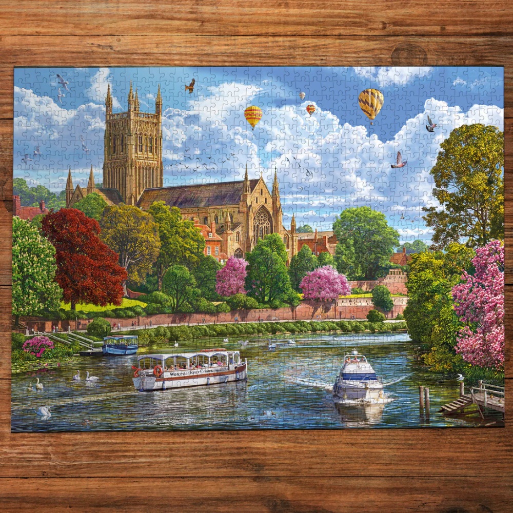 Gibsons - Worcester from the River - 1000 Piece Jigsaw Puzzle - Image 3