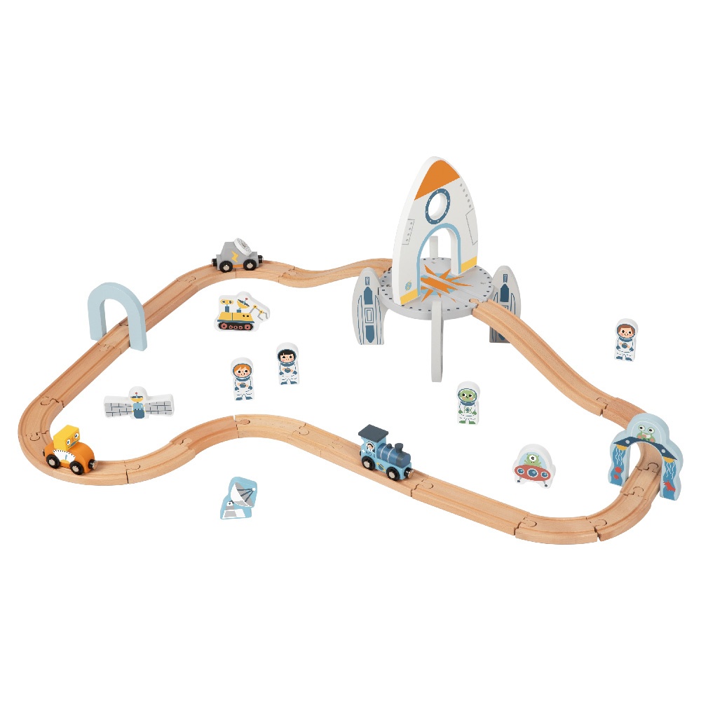 TookyToy - Wooden Space Station Train Toy Set - Image 4