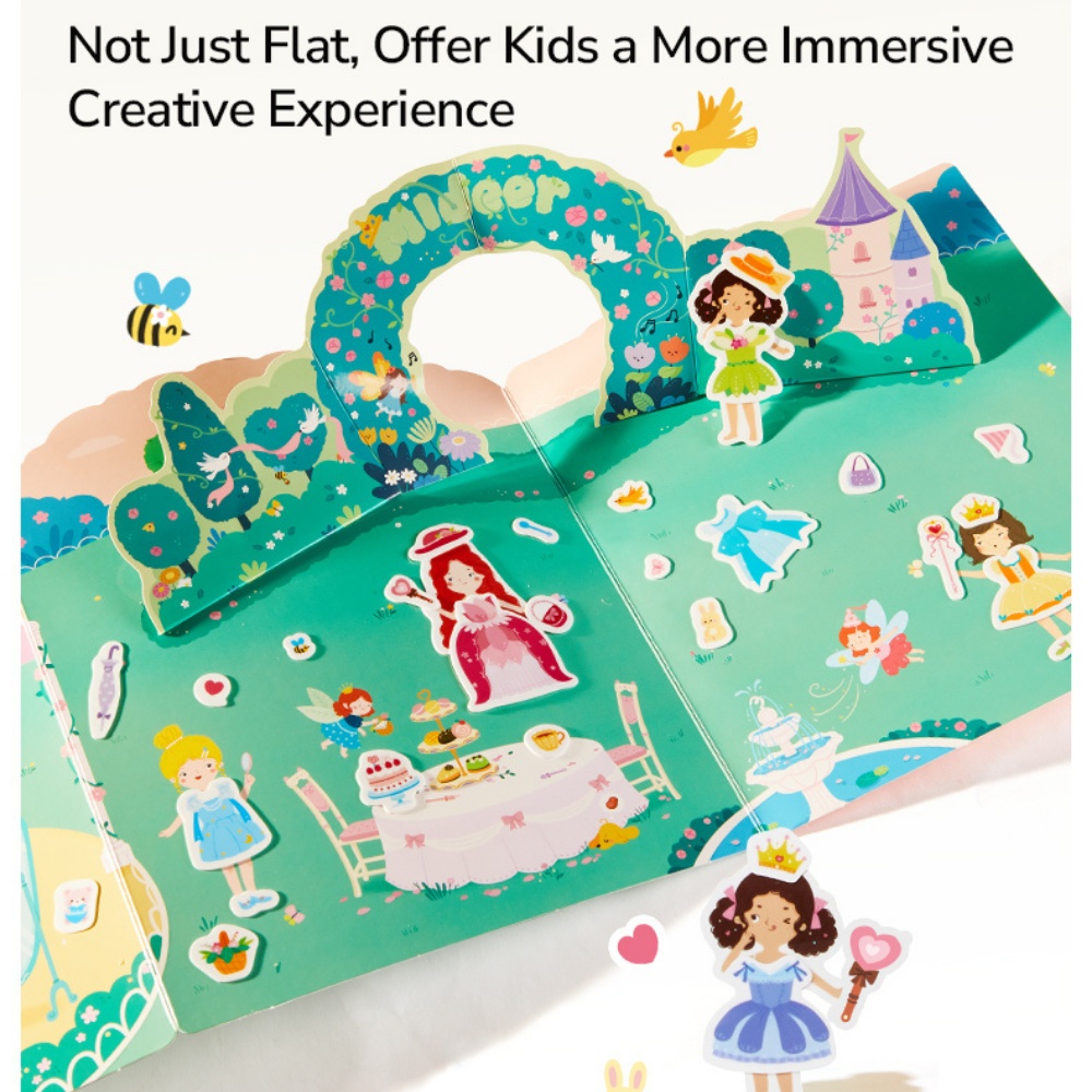 Mideer - Reusable Jelly Sticker Set - Princess Dess-Up - 61pcs - Image 2