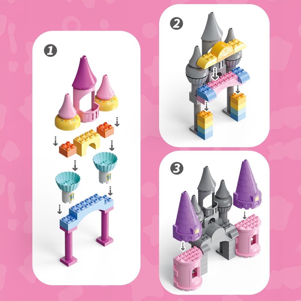 Feelo - Princess Castle - Large Building Block Set - 43 Pieces - Image 6