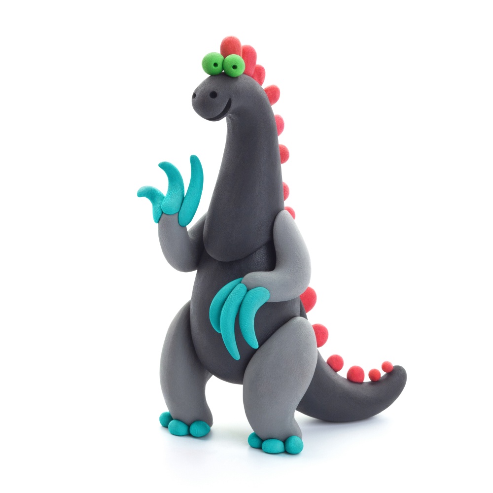 Hey Clay - Modelling Air-Dry Clay with Fun Interactive App - Ankylosaurus, Parasaurolophus, Therizinosaurus, Series Mega Dinos, 6 cans - Image 3