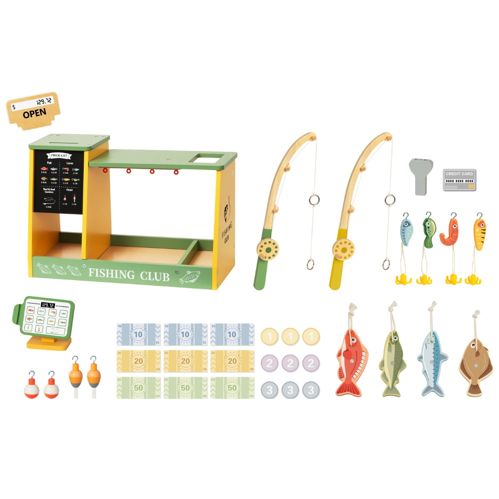 TookyToy - Pretend Play Fishing Market Shop Toy Set - Image 3