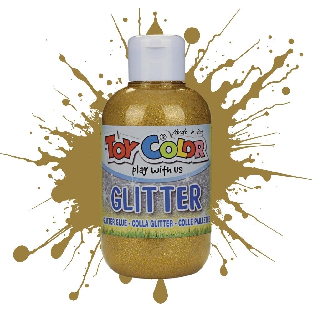 Toy Color - Superwashable Magic Glitter Glue Tempera for Kids - Bulk Pack 6 x 250ml - Image 2