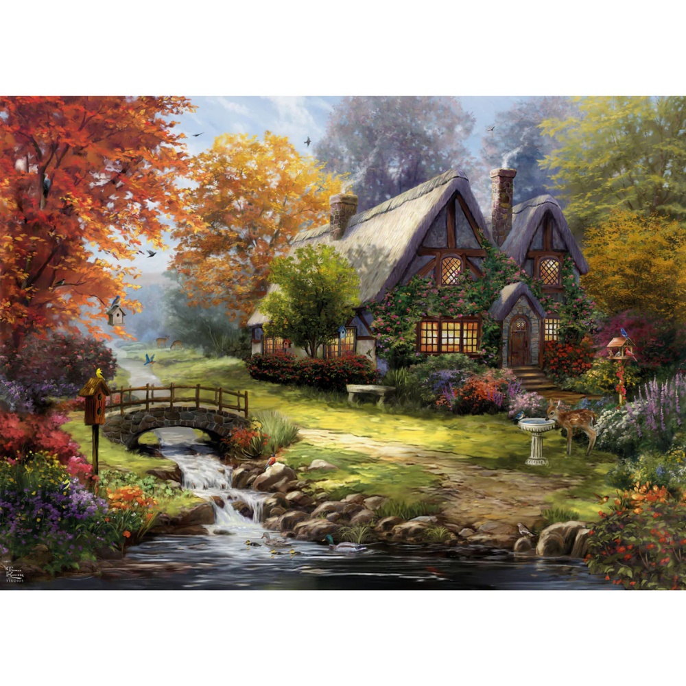Gibsons - Thomas Kinkade: Birdsong Cottage - 1000 Piece Jigsaw Puzzle - Image 2