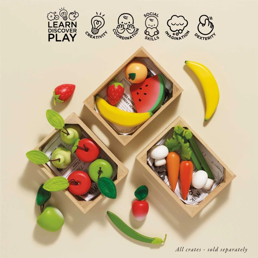 Le Toy Van - Wooden Harvest Vegetables Food Crate - 10pcs - Image 4