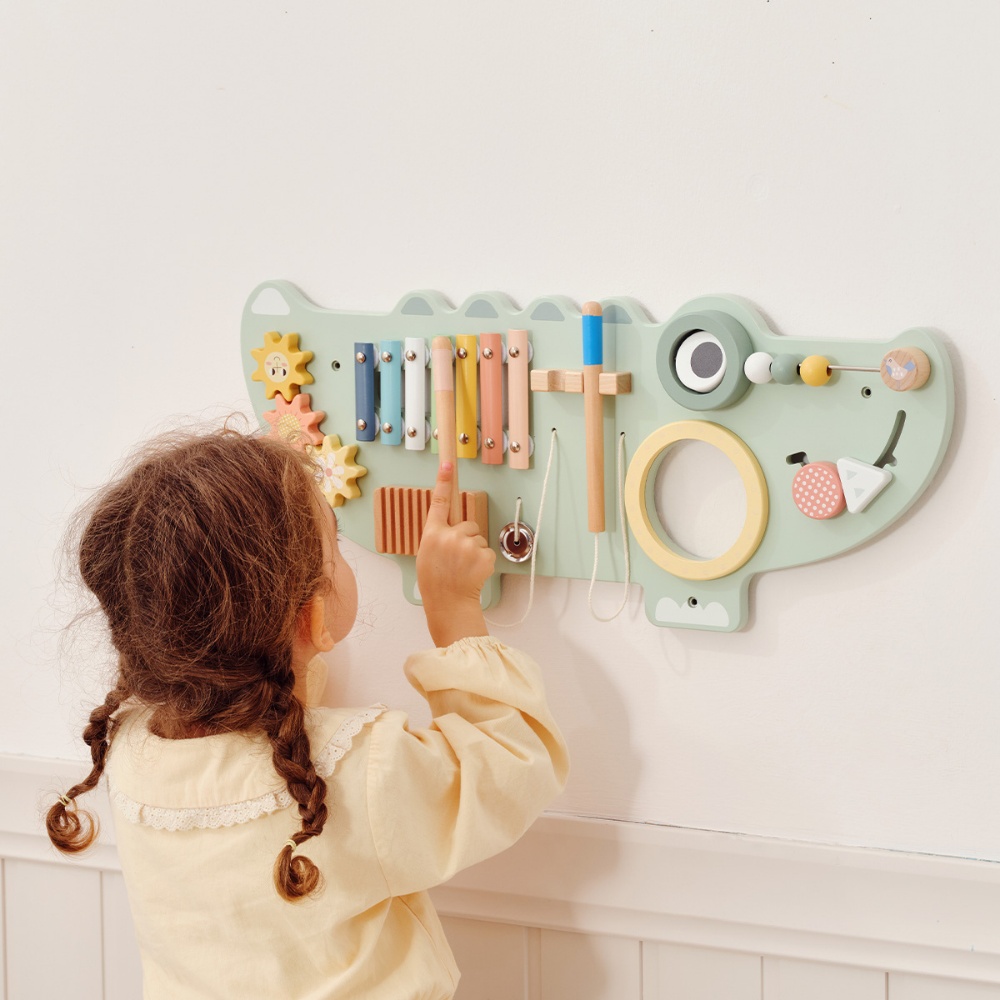 TookyToy - Wooden Crocodile Activity Wall Mounted Learning Toy - Image 3