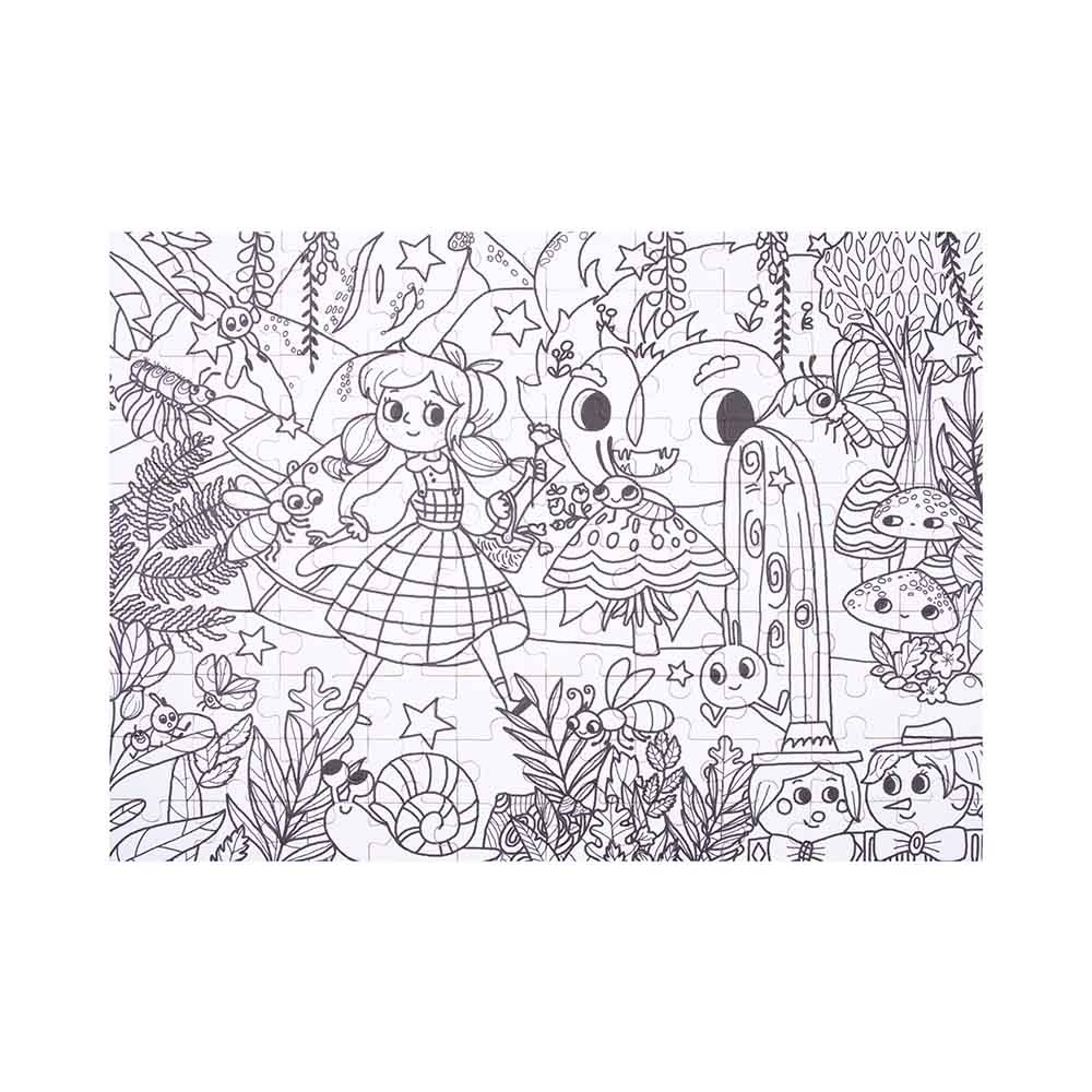 TookyToy - Colouring Puzzle - Secret Garden - 100pcs - Image 2