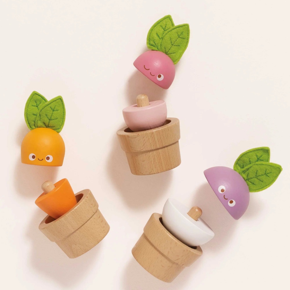 Le Toy Van - Wooden Stacking Veggies - 9pcs - Image 2