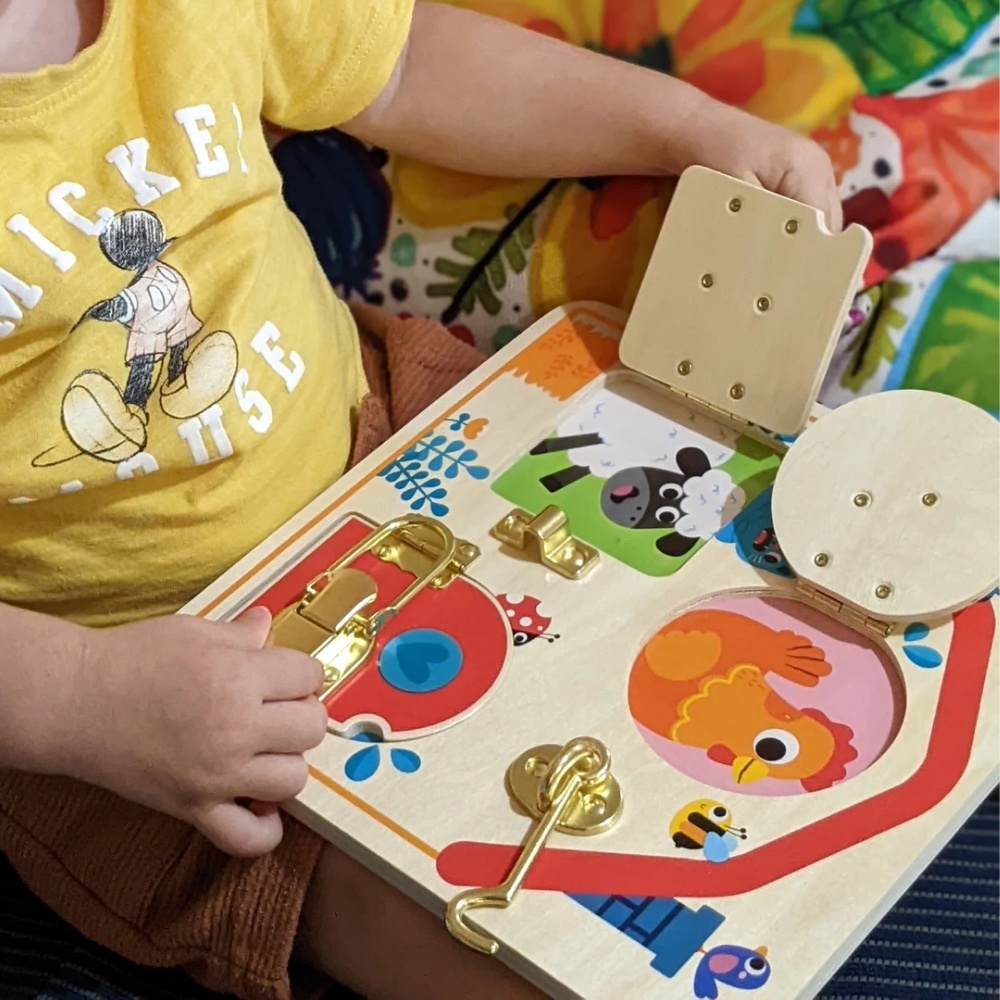TookyToy - Wooden Latches Activity Busy Board - Image 3